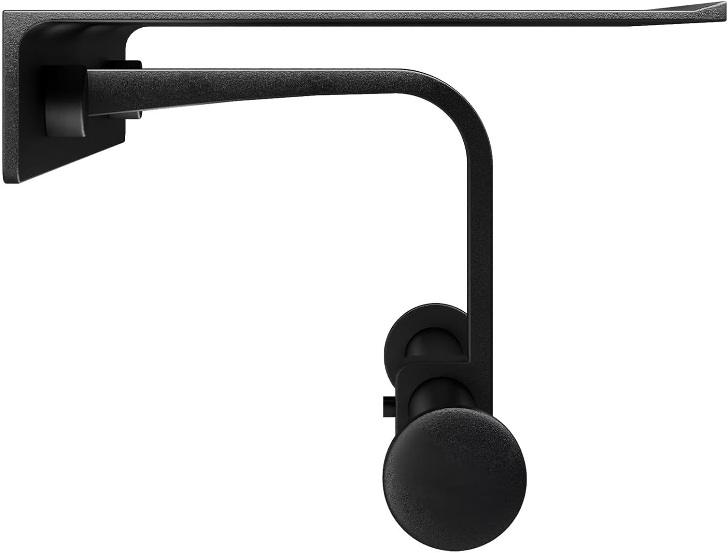 Matte Black Toilet Paper Holder with Shelf, Wall-Mounted Bathroom Organizer, Double Roll