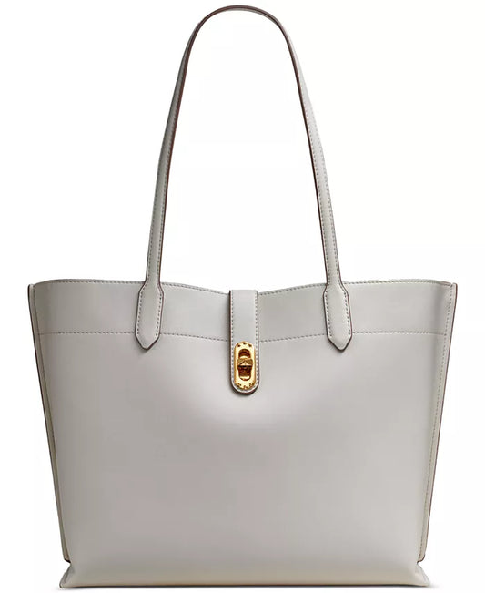 Bridgehampton Leather Turnlock Triple Compartment Tote