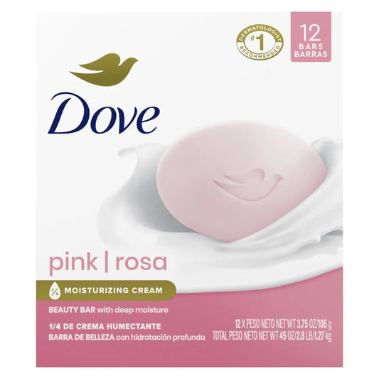 Beauty Bar Women'S Bath Soap Pink Rosa, 3.75 Oz 12 Bars
