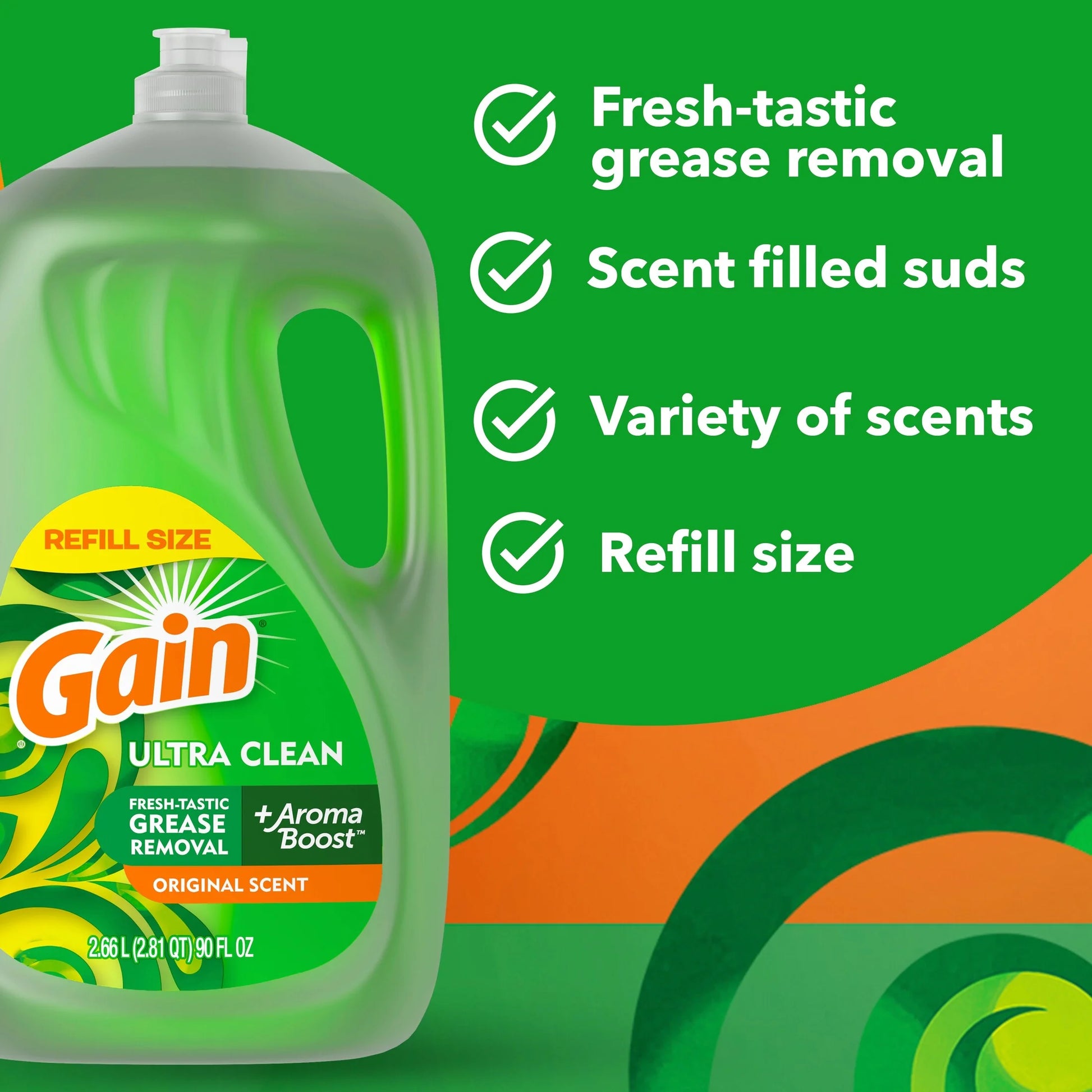 Ultra Dishwashing Liquid Dish Soap, Original Scent, 90.0 Fl Oz