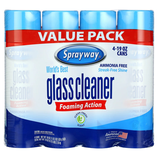 Glass Cleaner, 19 Ounce, 4 Pack