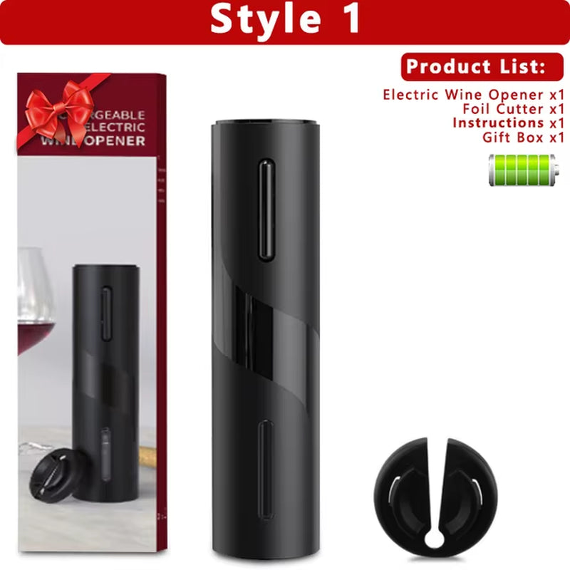 Electric Wine Opener Set Automatic Wine Bottle Opener Rechargeable Wine Corkscrew Kitchen Tools Opener with Gift Box