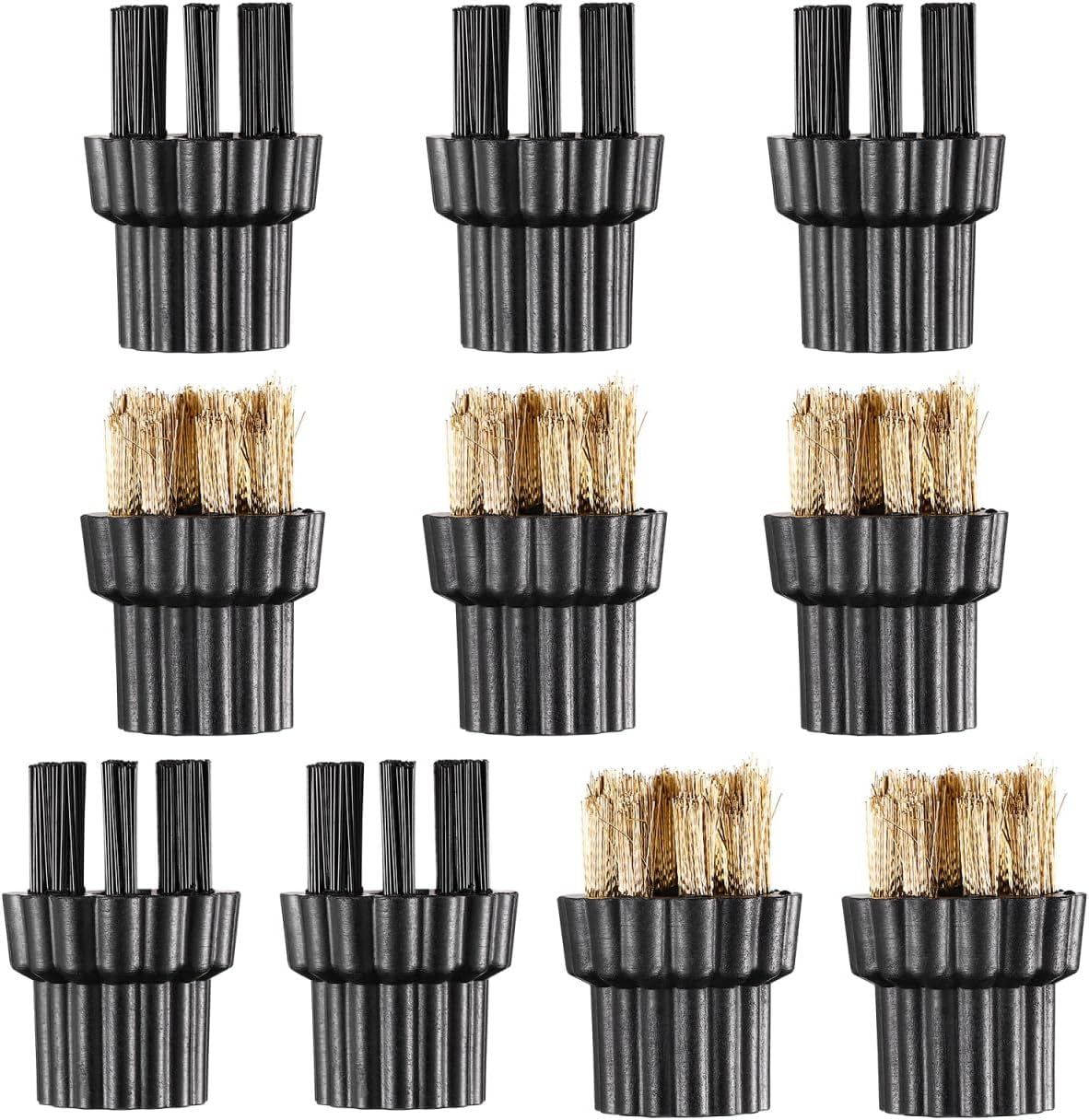 10Ppcs Steam Cleaner Brush Heads Steams Mop Brush Head Replacement for and Grime Removal Compatible with Mcculloch And