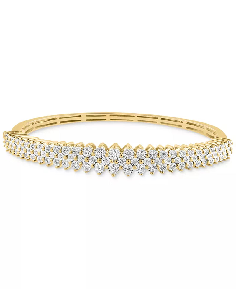 EFFYÂ® Diamond Multirow Bangle Bracelet (1 Ct. T.W.) in 14K White Gold (Also Available in 14K Two Tone Gold)