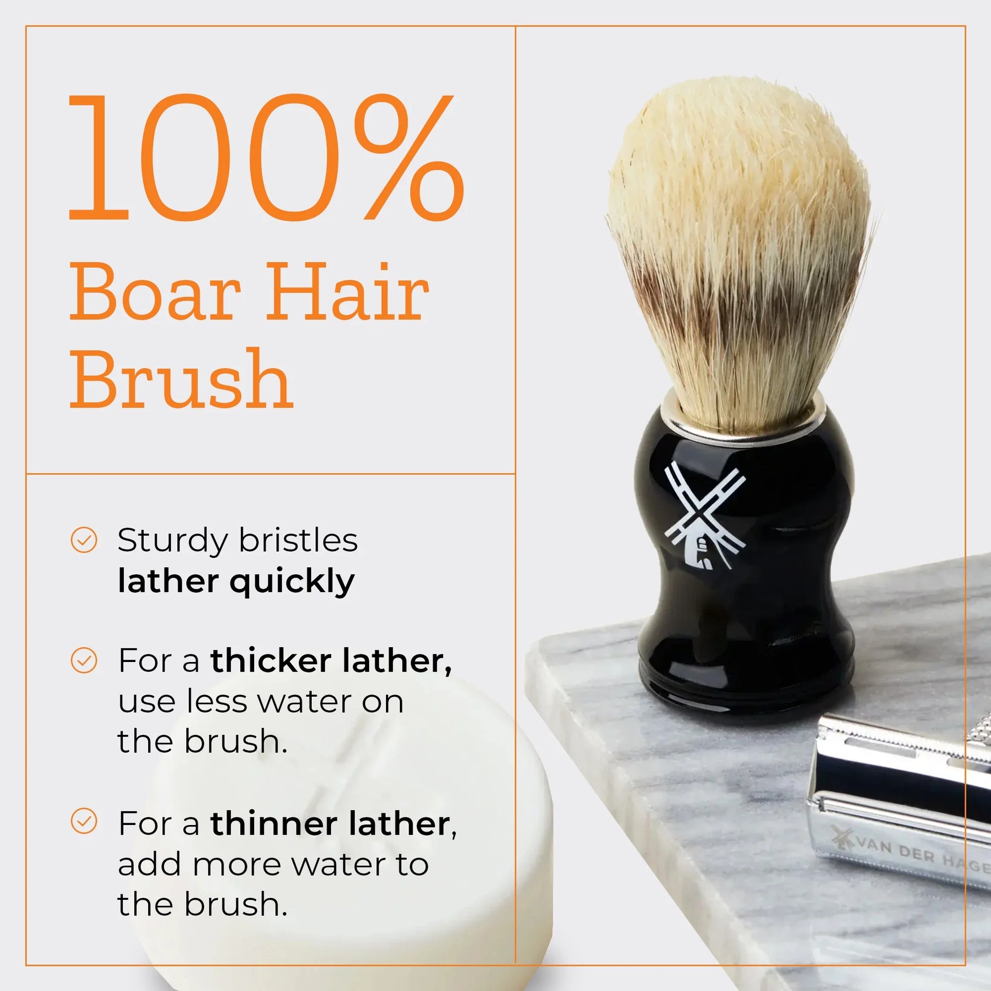 Men'S Boar Shave Set, with Soap, Brush and Mug, 3.5 Oz