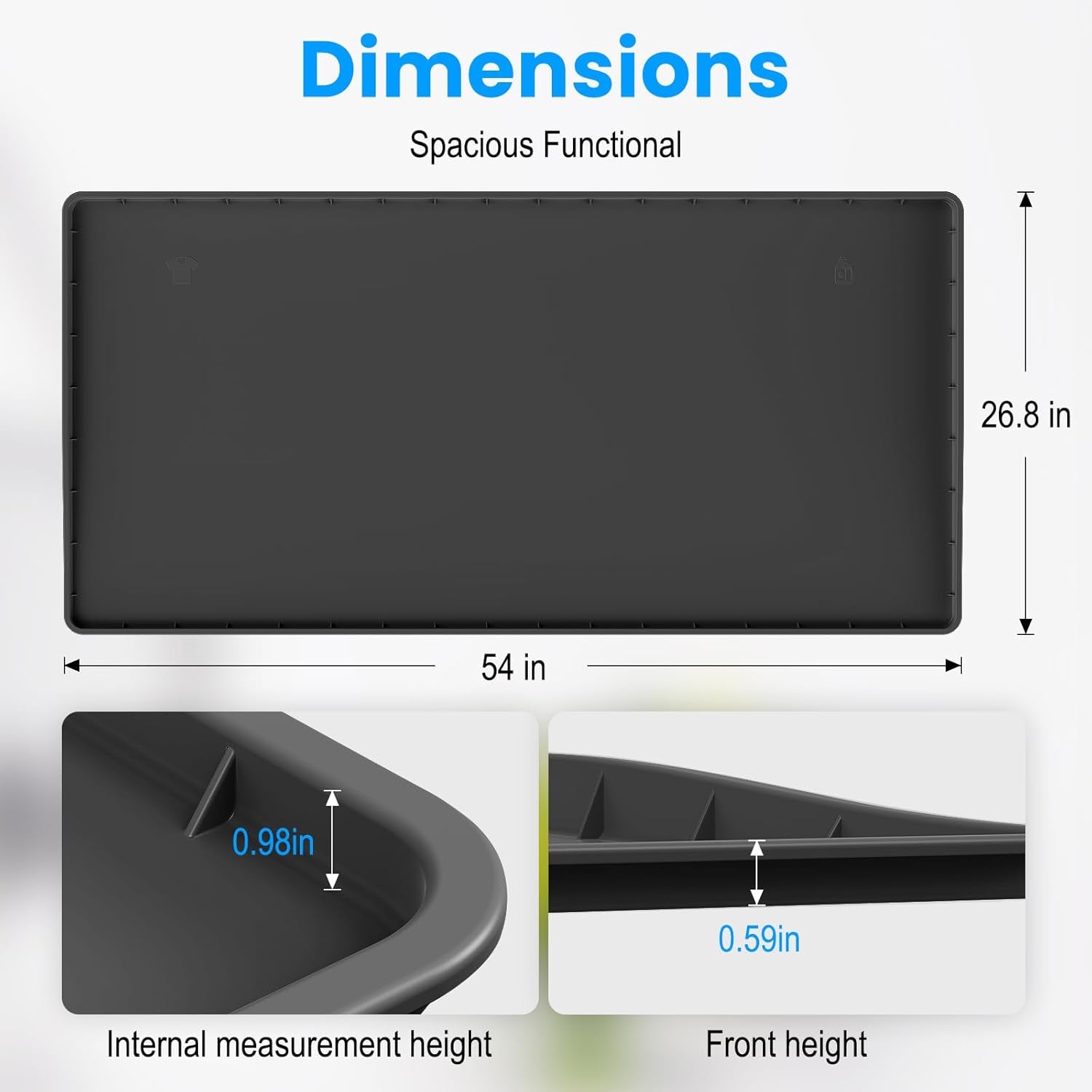 Washer Dryer Countertop - Large 54"×26.8" Washer and Dryer Covers,Non-Sli