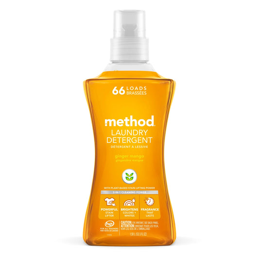 Laundry Detergent, Ginger Mango, 53.5 Ounces, 66 Loads
