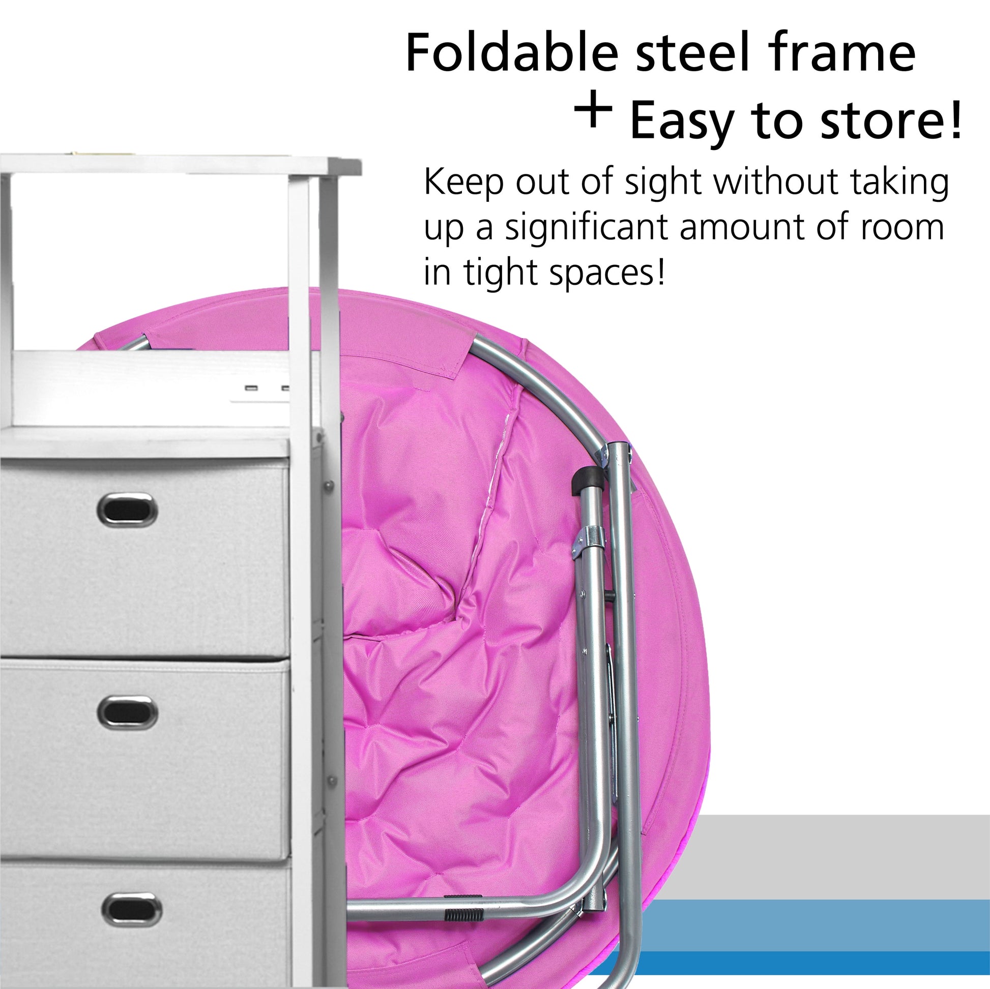 Faux Fur Saucer™ Chair, Pink