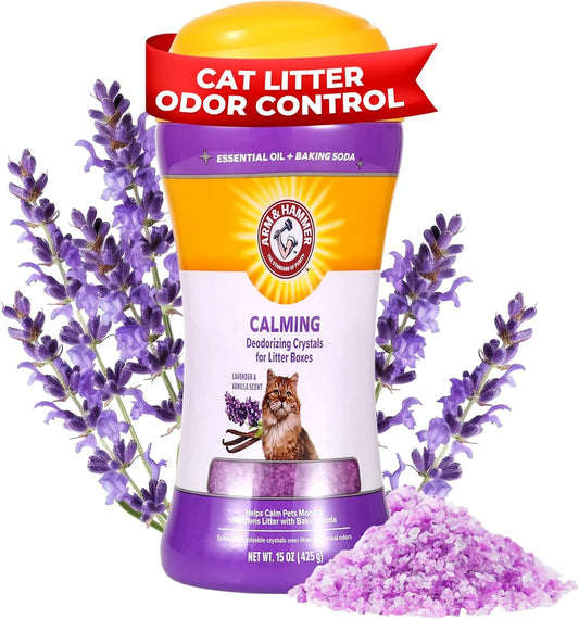 Cat Litter Deodorizing Crystals, Lavender & Vanilla Scent 15 Oz