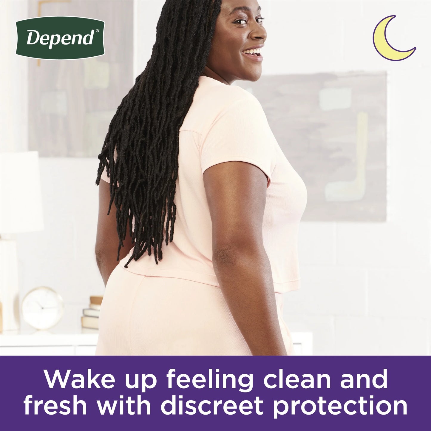 Night Defense Incontinence Underwear for Women, Adult Diapers, XL, 48 Count