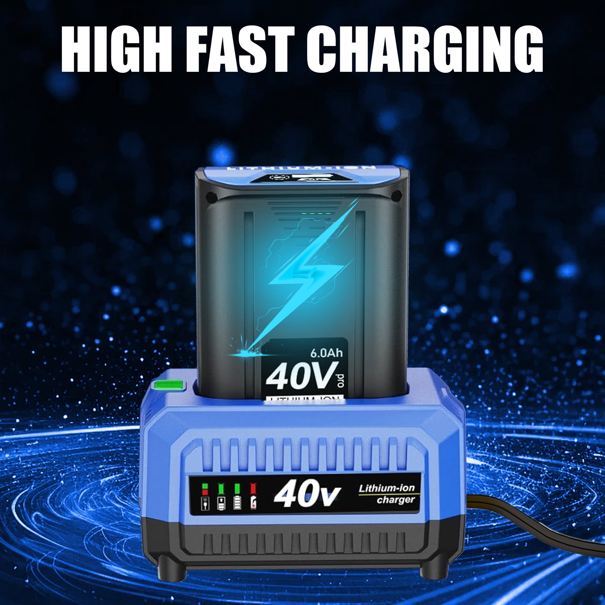 Upgraded 40V Fast Charger for Kobalt 40V Battery Charger, Compatible with Kobalt 40 Volt Max Battery KB440-03 KB540C-06 KB540-06 KB2540C-06 KB640-03 KB240-06 KB640-06 KB245-06