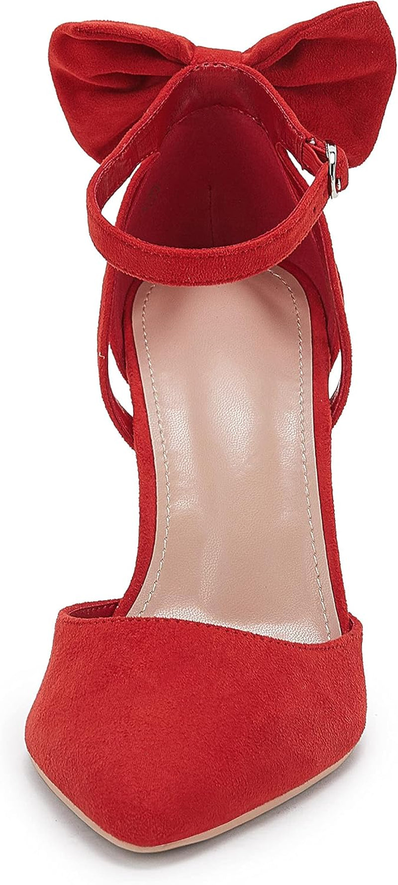 Womens High Heels Bow Tie Back Sexy Stiletto Ankle Strap Wedding Dress Pumps Shoes