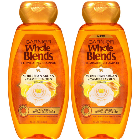 Whole Blends Shampoo with Moroccan Argan & Camellia Oils Extracts, for Dry Hair, 2 Count