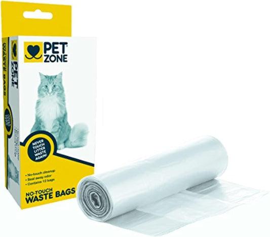 Pet Zone Universal No-Touch Cat Litter Bags, Kitty Litter Bags & Waste Bags (Lit
