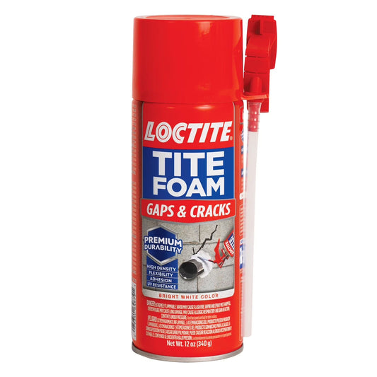 Tite Foam Insulating Foam Sealant Gaps & Cracks, Pack of 1, White 12 Oz Can