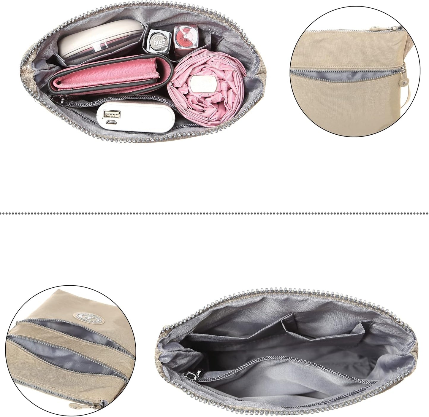 Crossbody Purses for Women Lightweight Small Travel Bag Shoulder Purses and Handbags with Multi Zipper Pockets