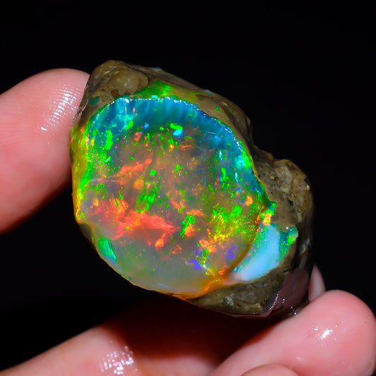 AAA-Grade 67ct Rainbow Rough Opal