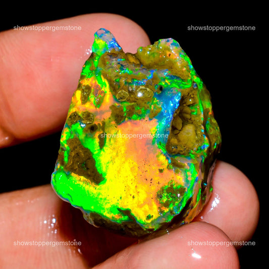 Authentic 33ct Rainbow Raw Opal
(See Video)